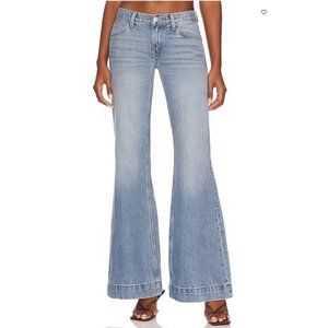 Re/Done 70's Low Rise Bell Bottom Lake Blue Size 25 NWT
